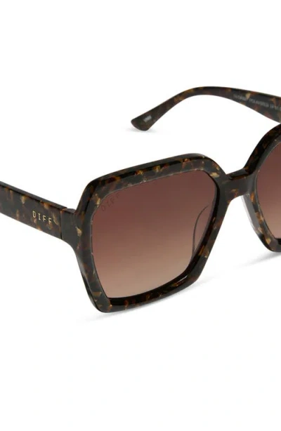 Diff Sloane 54mm Square Sunglasses In Brown