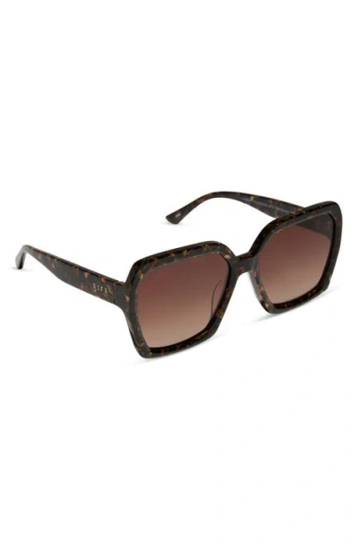 Diff Sloane 54mm Square Sunglasses In Brown