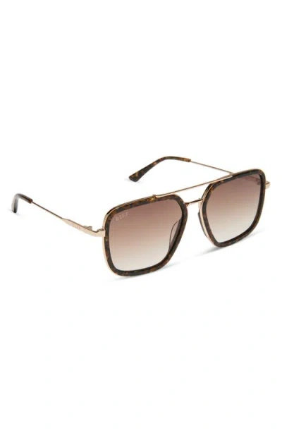 Diff Jordan 57mm Gradient Navigator Sunglasses In Brown