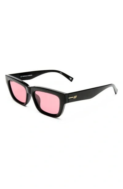 Le Specs Le Castle 54mm D-frame Sunglasses In Black