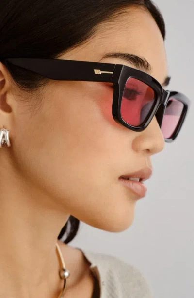 Le Specs Le Castle 54mm D-frame Sunglasses In Black