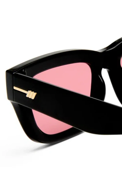 Le Specs Le Castle 54mm D-frame Sunglasses In Black