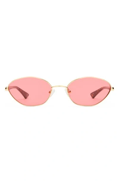 Le Specs Le Bebe 58mm Oval Sunglasse In Pink