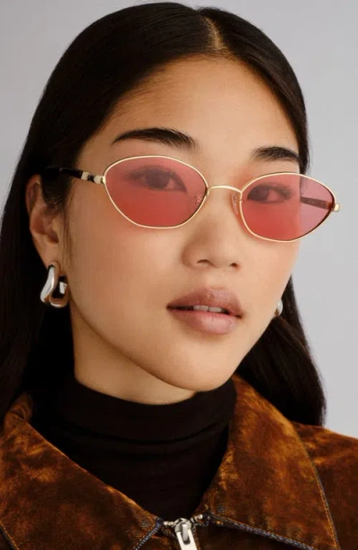 Le Specs Le Bebe 58mm Oval Sunglasse In Pink