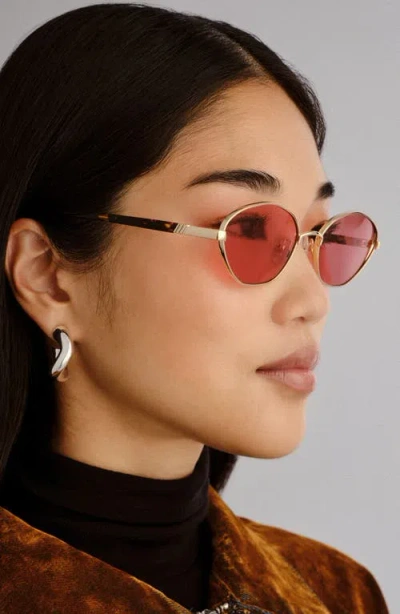 Le Specs Le Bebe 58mm Oval Sunglasse In Pink