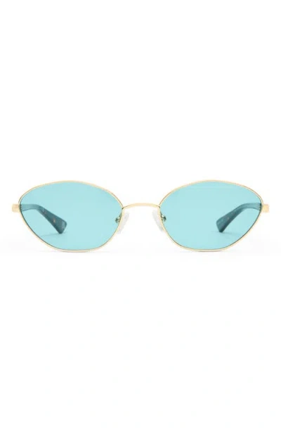 Le Specs Le Bebe 58mm Oval Sunglasse In Blue