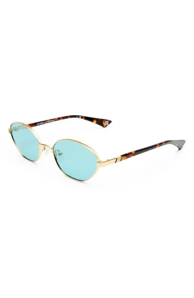 Le Specs Le Bebe 58mm Oval Sunglasse In Blue