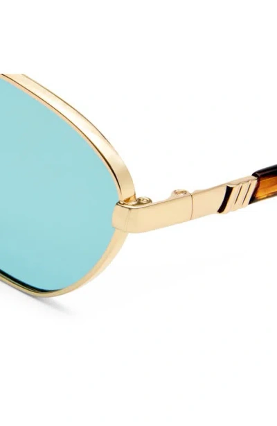 Le Specs Le Bebe 58mm Oval Sunglasse In Blue