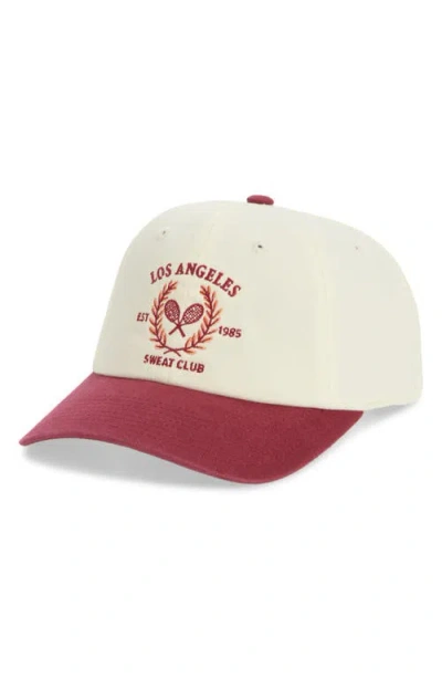 American Needle Sweat Club Cotton Baseball Cap In White