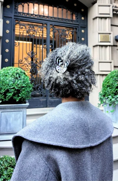 Solar Eclipse Tiger Moth Claw Clip In Gray