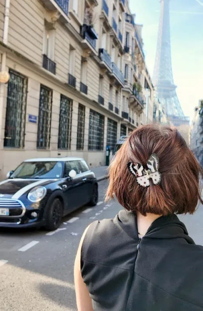 Solar Eclipse Tiger Moth Claw Clip In Gray