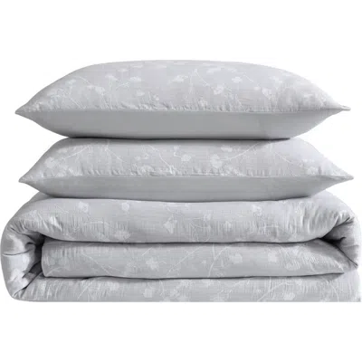 Calvin Klein Umbra Floral Duvet Cover & Shams Set In Gray