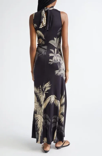 Johanna Ortiz Moon Goddess Sleeveless Jersey Maxi Dress In Multi