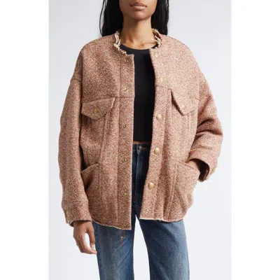 R13 Lacey Trucker Jacket In Brown