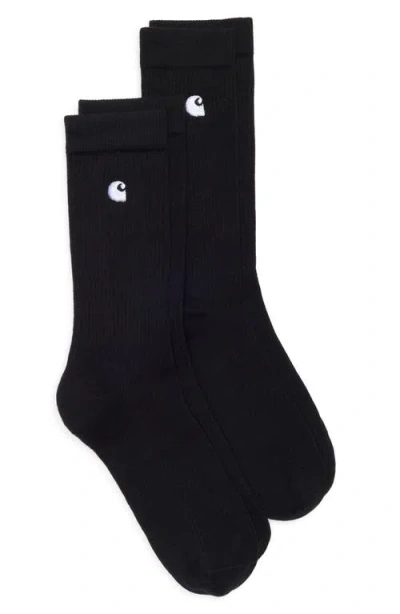 Carhartt Work In Progress Madison Crew Socks In Black