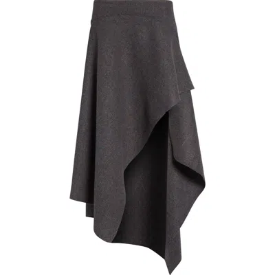 Diotima Belnavis Asymmetric Wool Skirt In Black