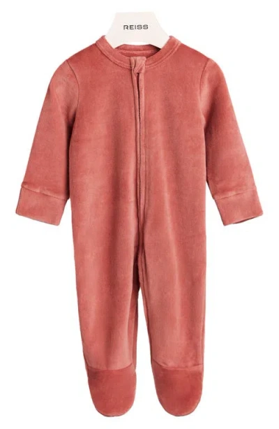 Reiss Charlie Velour Footie In Pink