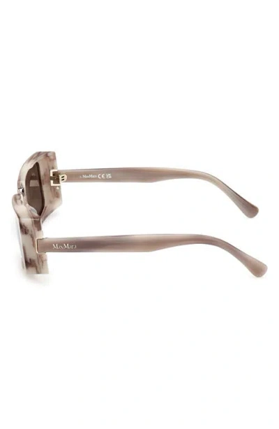 Max Mara Spark 54mm Rectangular Sunglasses In Brown