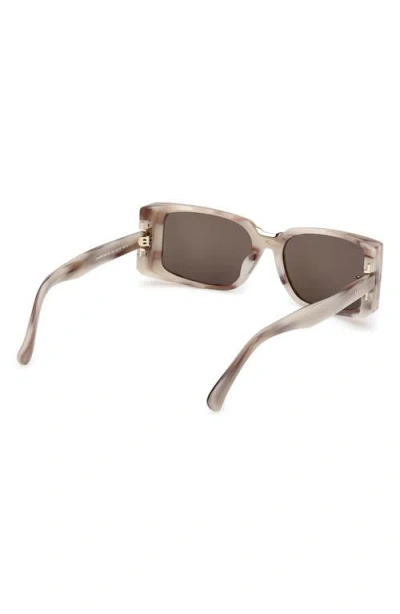 Max Mara Spark 54mm Rectangular Sunglasses In Brown