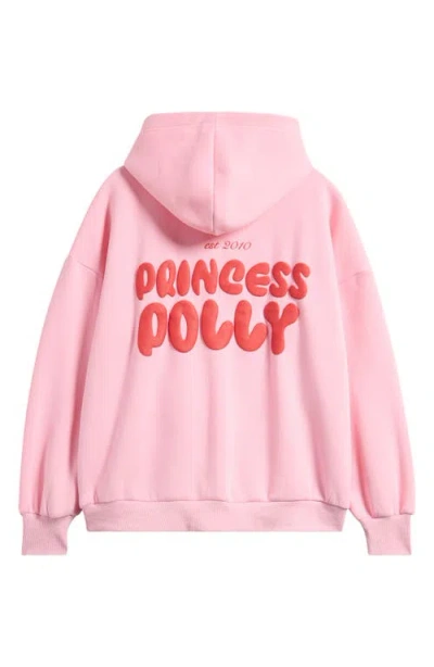 Princess Polly Puffy Logo Hoodie In Pink