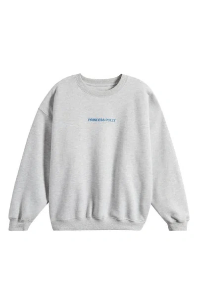 Princess Polly Logo Graphic Crewneck Sweatshirt In White