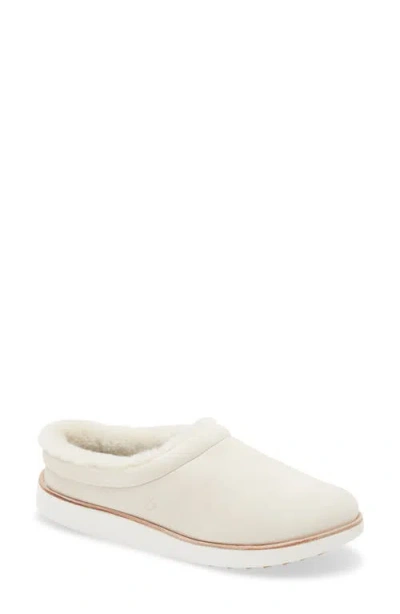 Olukai Mani Genuine Shearling Slipper In White