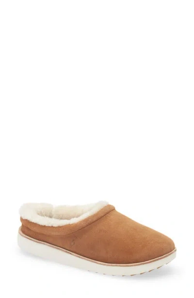 Olukai Mani Genuine Shearling Slipper In Pink