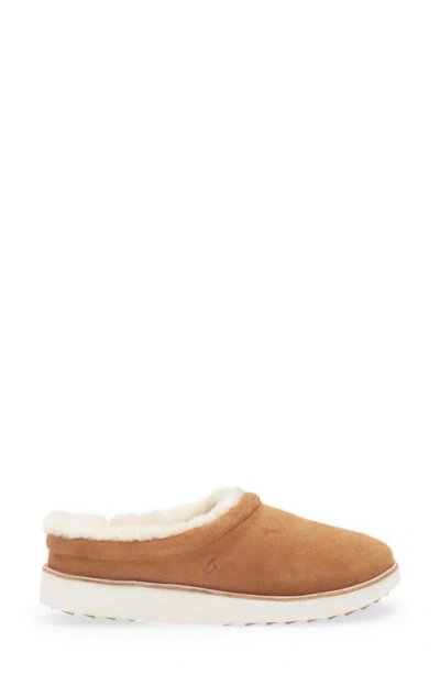 Olukai Mani Genuine Shearling Slipper In Pink