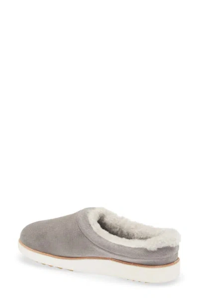 Olukai Mani Genuine Shearling Slipper In Gray