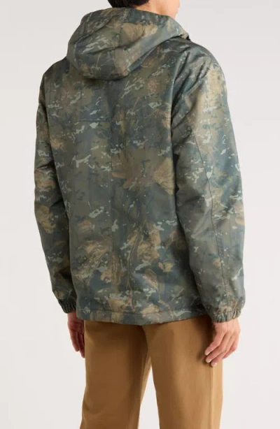 Carhartt Work In Progress Water Repellent Hooded Fleece Lined Windbreaker Pullover In Multi