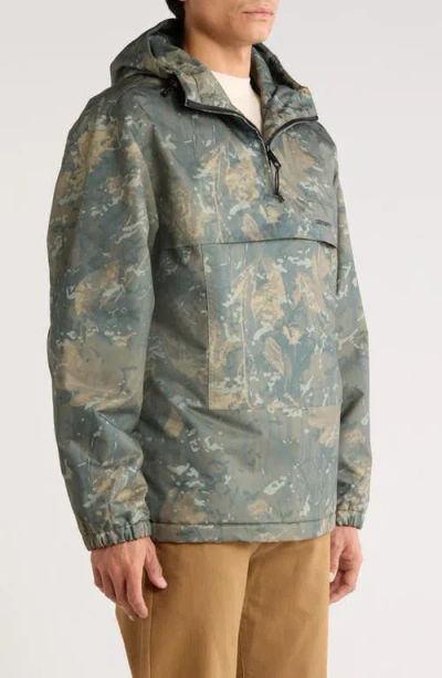 Carhartt Work In Progress Water Repellent Hooded Fleece Lined Windbreaker Pullover In Multi