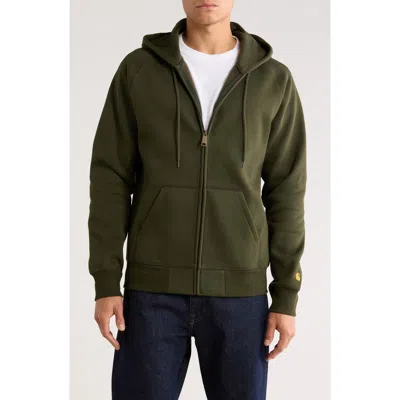 Carhartt Work In Progress Chase Cotton Blend Zip-up Hoodie In Green