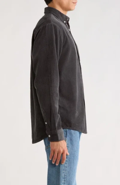 Carhartt Work In Progress Madison Corduroy Button-down Shirt In Gray