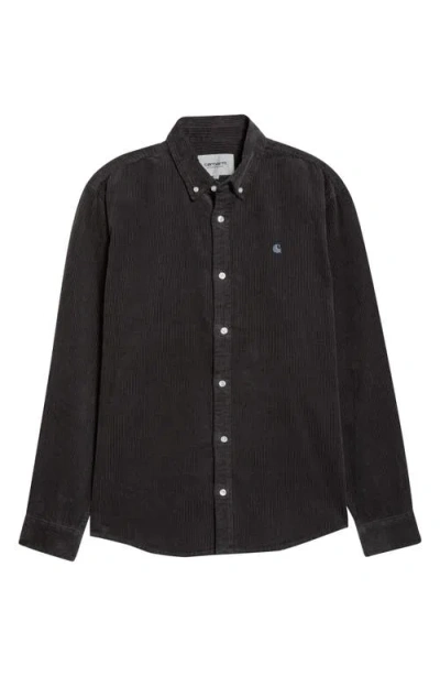 Carhartt Work In Progress Madison Corduroy Button-down Shirt In Gray