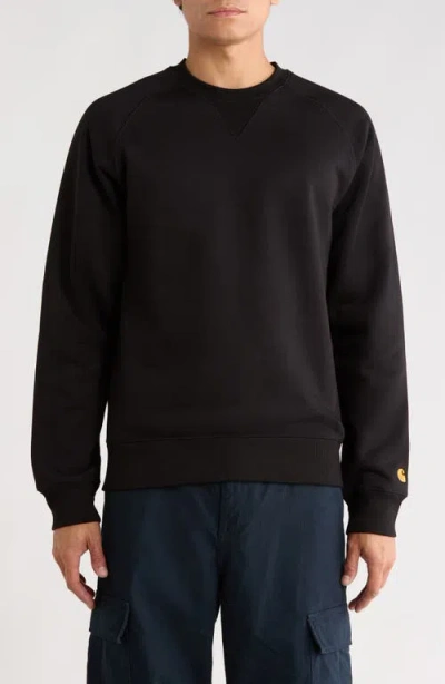 Carhartt Work In Progress Chase Crewneck Sweatshirt In Black