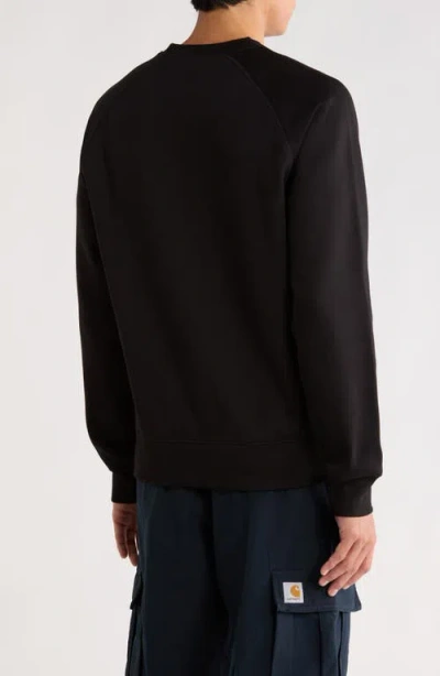Carhartt Work In Progress Chase Crewneck Sweatshirt In Black