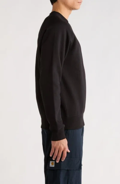 Carhartt Work In Progress Chase Crewneck Sweatshirt In Black