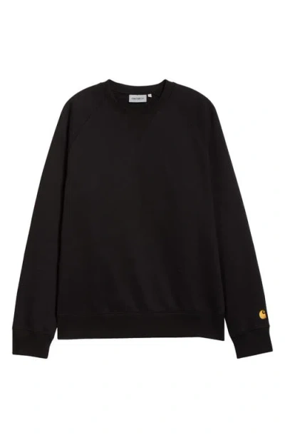 Carhartt Work In Progress Chase Crewneck Sweatshirt In Black
