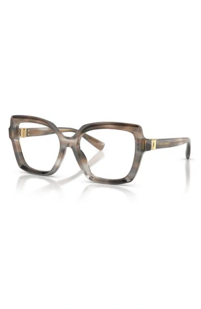Dolce & Gabbana Dolce&gabbana 53mm Butterfly Optical Glasses In Multi