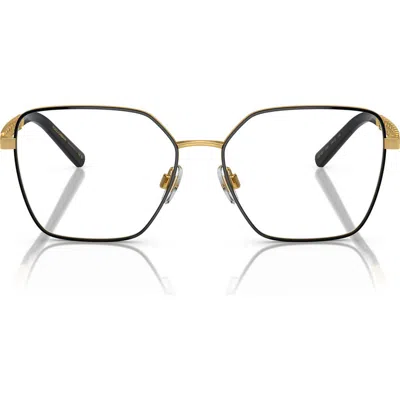 Dolce & Gabbana Dolce&gabbana 56mm Square Optical Glasses In Black