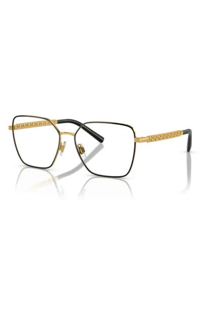 Dolce & Gabbana Dolce&gabbana 56mm Square Optical Glasses In Black