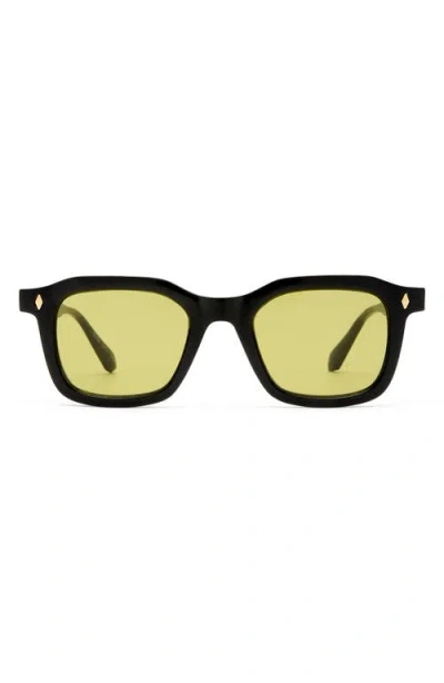 Aire Zodiac 48mm Small Square Sunglasses In Black