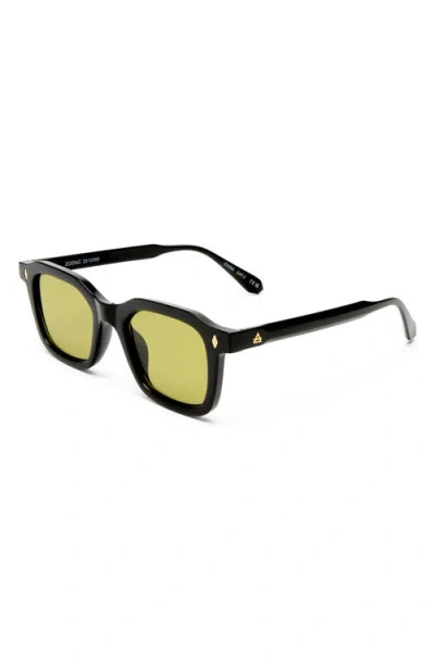 Aire Zodiac 48mm Small Square Sunglasses In Black