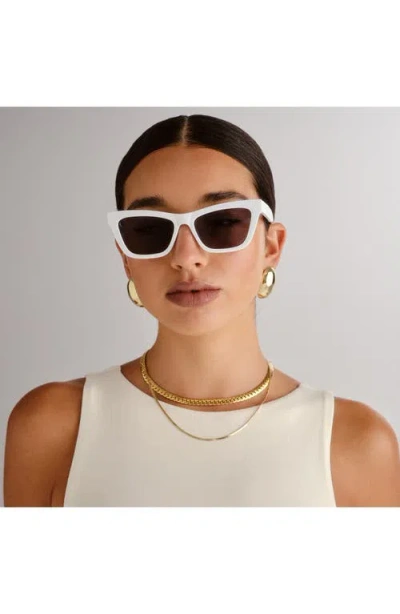 Aire Amplitude 52mm Cat Eye Sunglasses In White