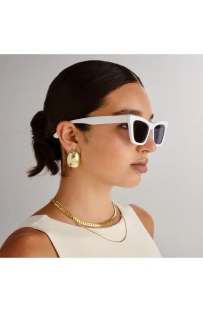 Aire Amplitude 52mm Cat Eye Sunglasses In White