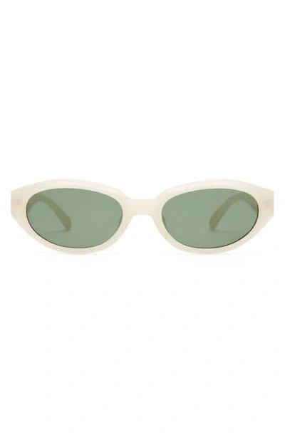 Le Specs Le Bijou 55mm Oval Sunglasses In Neutral
