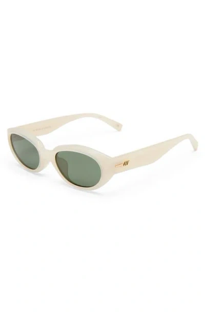 Le Specs Le Bijou 55mm Oval Sunglasses In Neutral