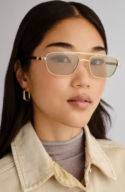 Le Specs Le Mimi 57mm Aviator Sunglasses In Green