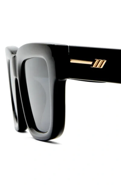 Le Specs Le Castle 54mm Polarized D-frame Sunglasses In Black