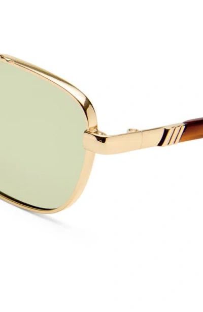 Le Specs Le Mimi 57mm Aviator Sunglasses In Green